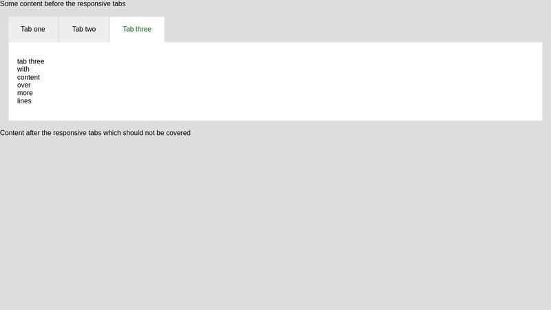 Pure CSS Responsive Tabs