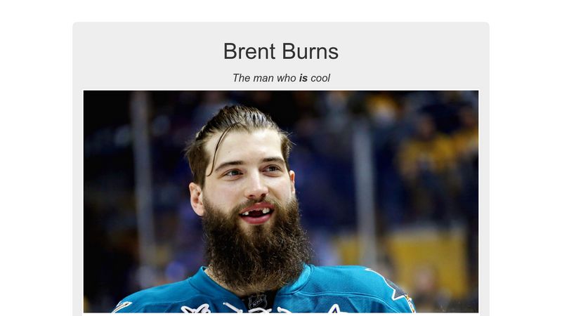 The evolution of Brent Burns 😳😂 