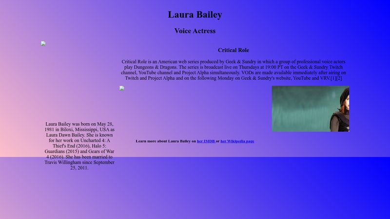 Laura Bailey - IMDb