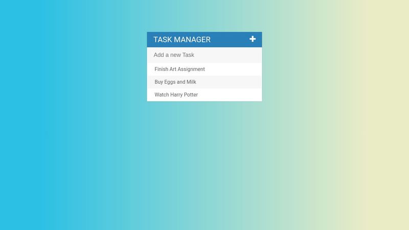 Task Manager Application - jQuery