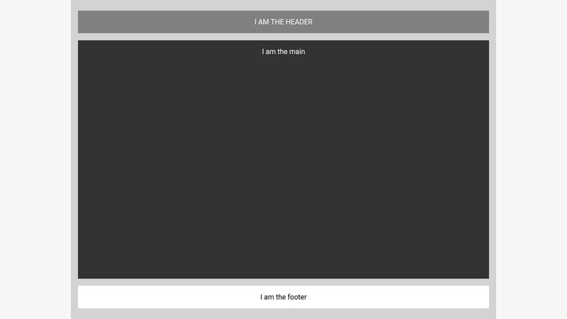 React ES6 Components - head, main, footer - example