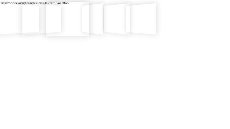 Pure CSS3 3D Cover Flow Effect