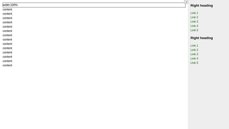 html5 layout right menu slide
