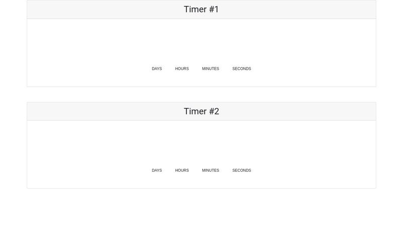 Countdown Timer (Bootstrap 4/ Javascript)