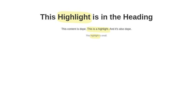 Highlight Effect on Text with CSS