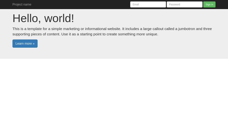 bootstrap basic template