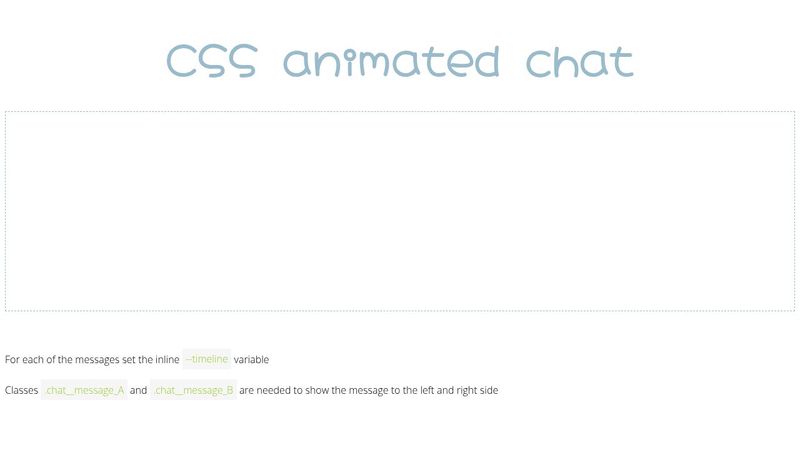 CSS animated chat