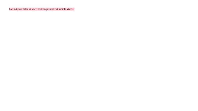 CSS single line ellipsis