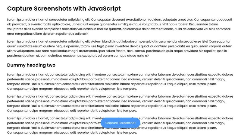 JavaScript ScreenShot