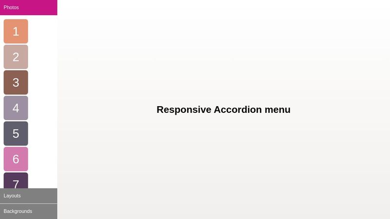 CSS only responsive accordion menu