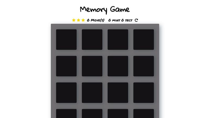 Memory Matching Game in JavaScript