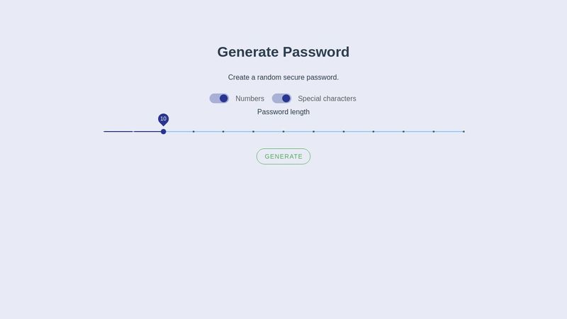 Vue Password Generator