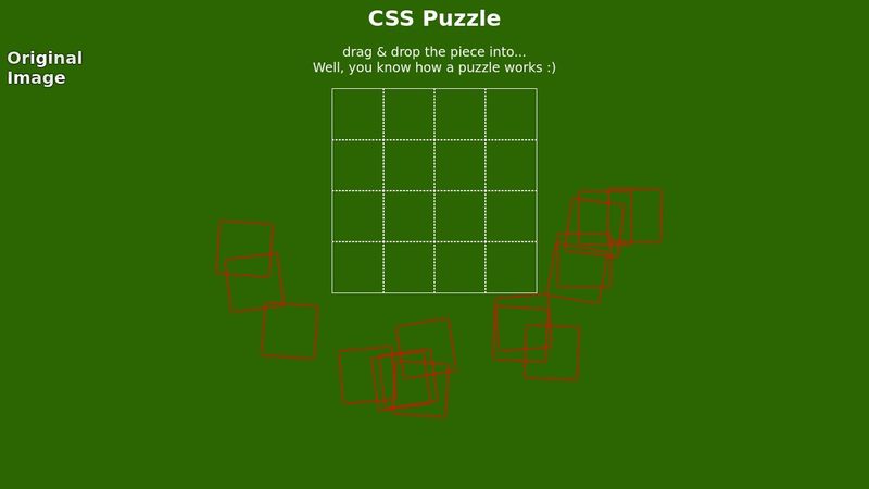CSS Only Puzzle game