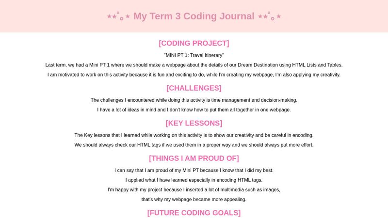 PURA_T3 Coding Journal