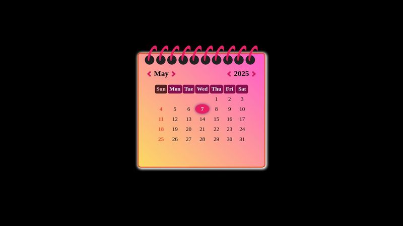 Folding Calendar || HTML/CSS/JS