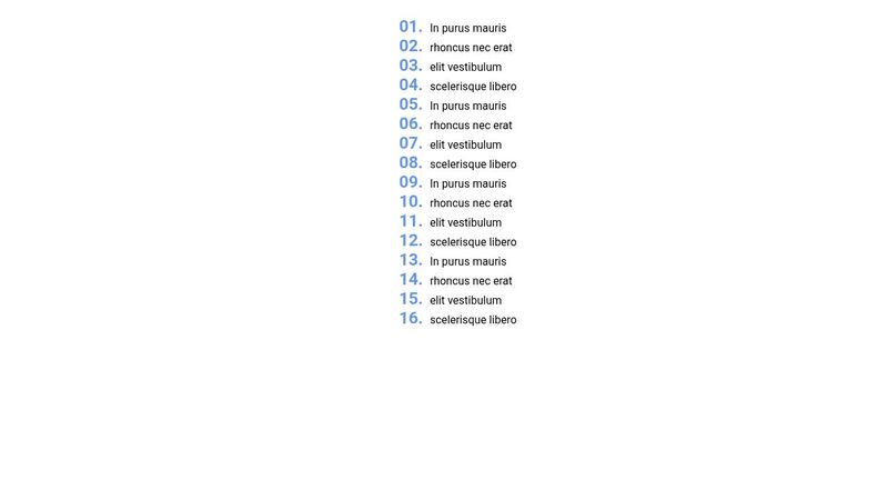 CSS numbered list with zero