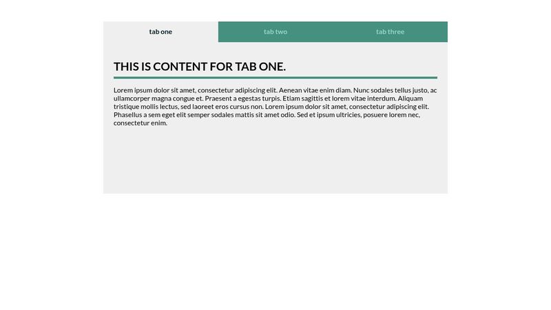 Animated CSS Tabs (Horizontal Tabs)