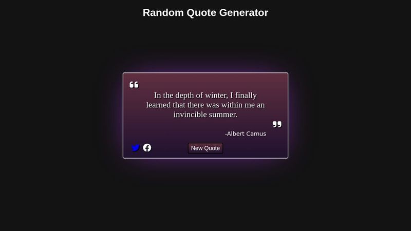 Random Quote Generator