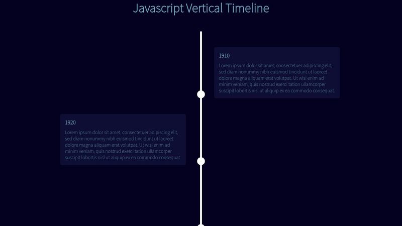 Javascript Vertical Timeline