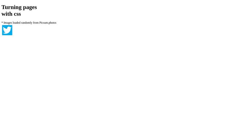 Turning pages with CSS