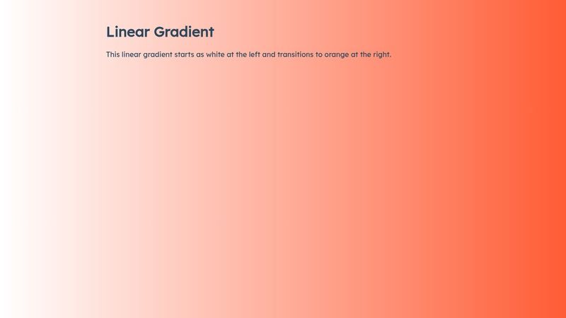 HTML Background Color - linear gradient left to right