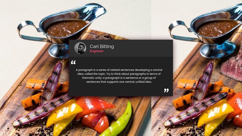 Testimonial Card with CSS and JS