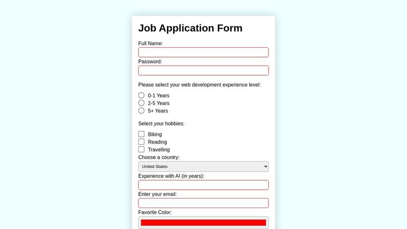 6.5 Job Application (CSS)