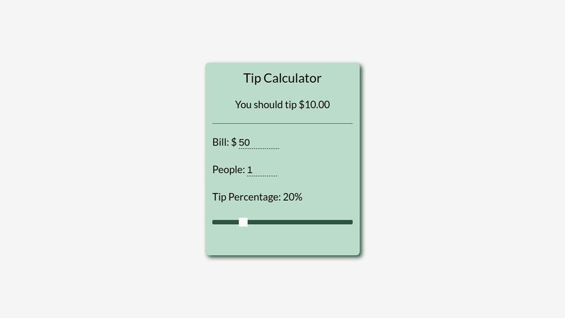 Tip Calculator | HTML, CSS, JS