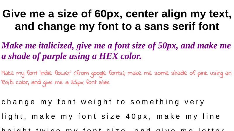 CSS Text Basics Exercise Solution