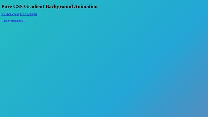 2 - Pure CSS Gradient Background Animation