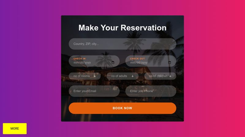 hotel booking form bootstrap codepen