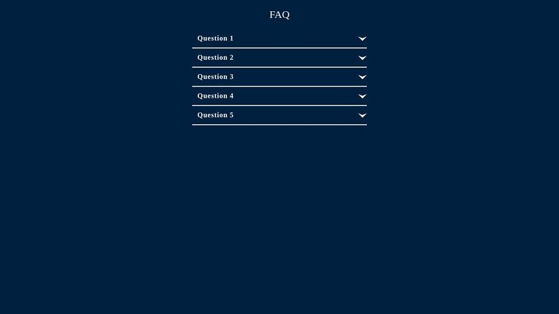 FAQ section (only CSS)