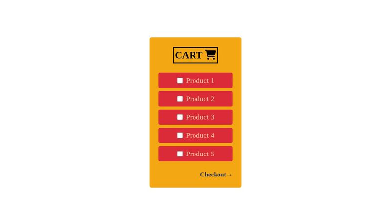 Pure CSS Cart Layout That Brings Selected Products Above