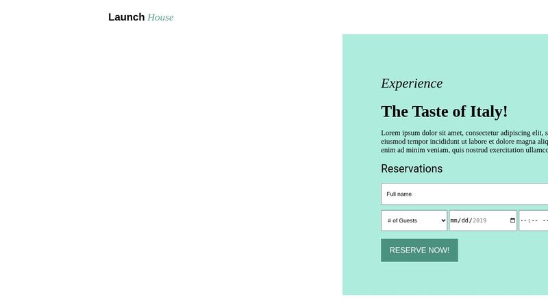 Restaurant HTML/CSS DONE