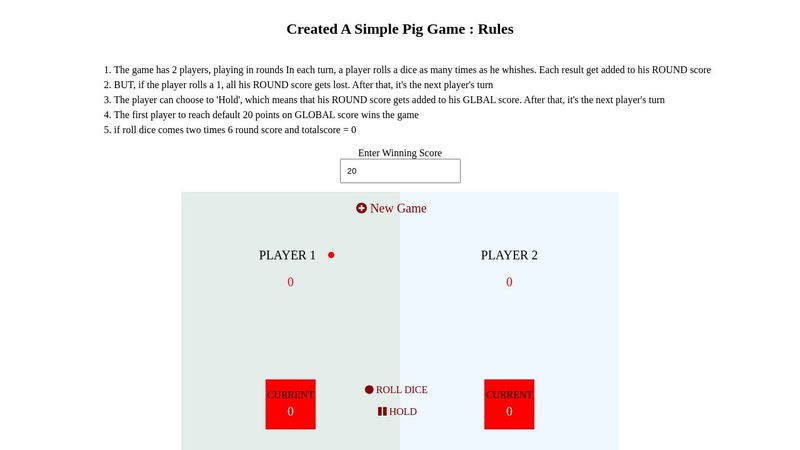 js pig game