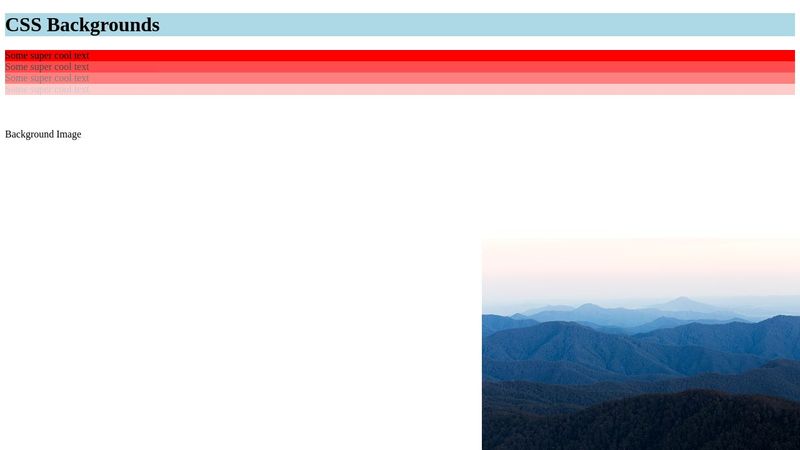 CSS Backgrounds