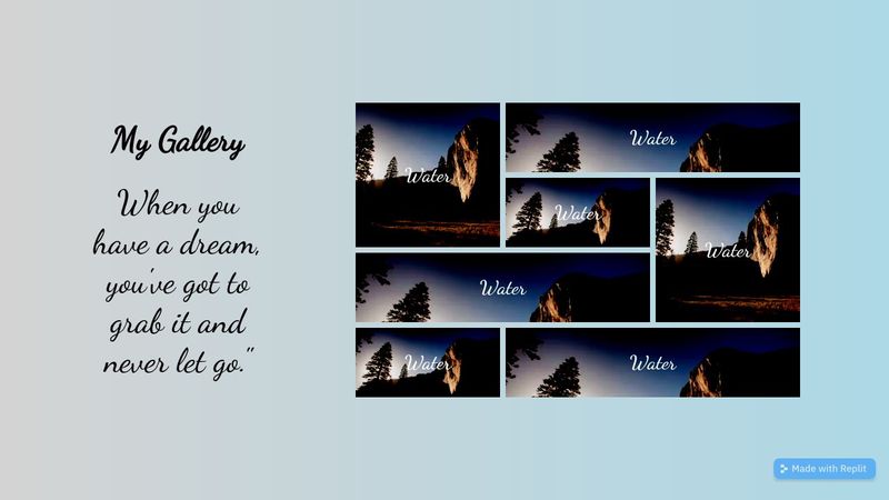 Gallery website using grid(HTML, CSS)