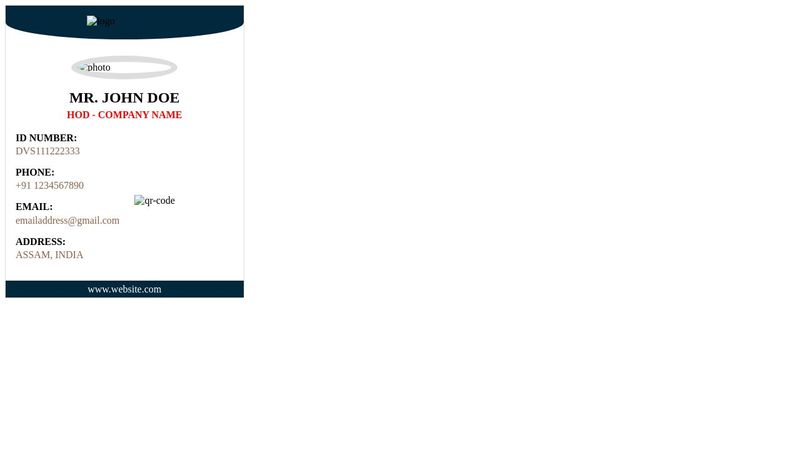 ID Card Design - Pure CSS/HTML