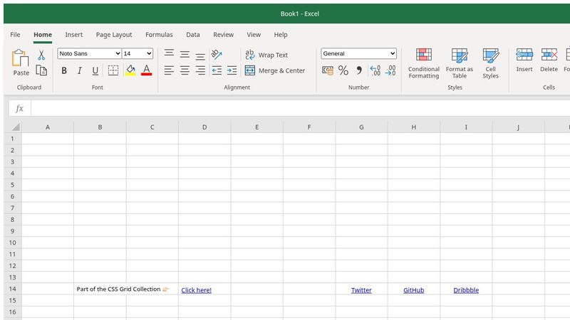 spreadsheet layout