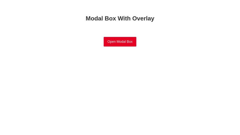 CSS Modal Box