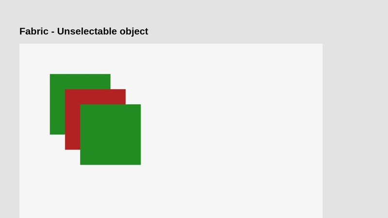Fabric.js - Unselectable object