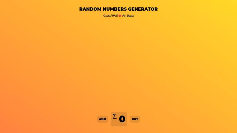 Random Numbers Generator