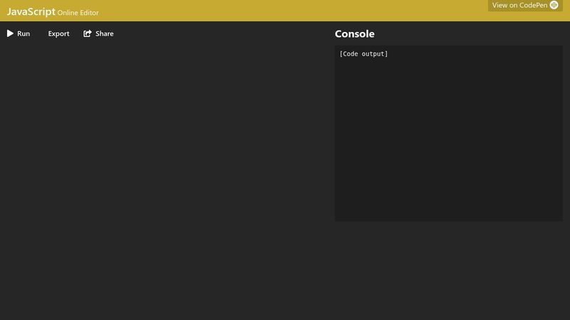 Online JavaScript Editor