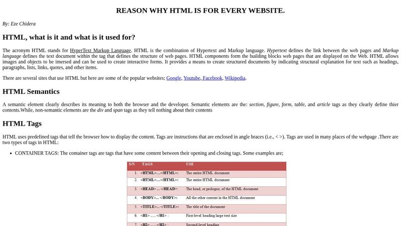 HTML TASK 1