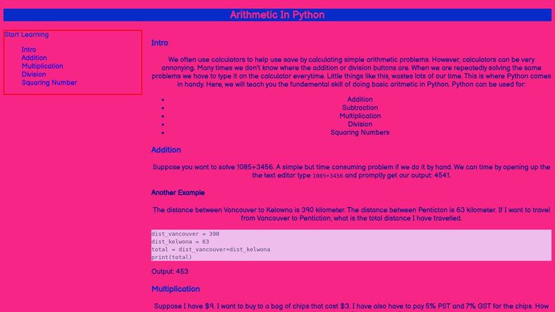 How to do Aritmetic Calculations in Python