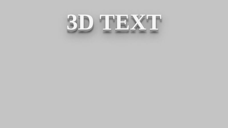 CSS 3D TEXT