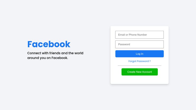 Facebook login