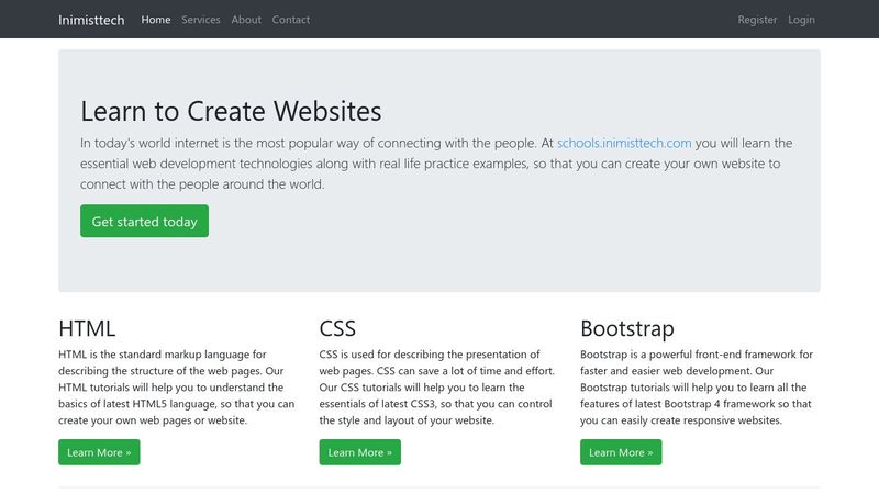 Bootstrap Fixed Layout Example