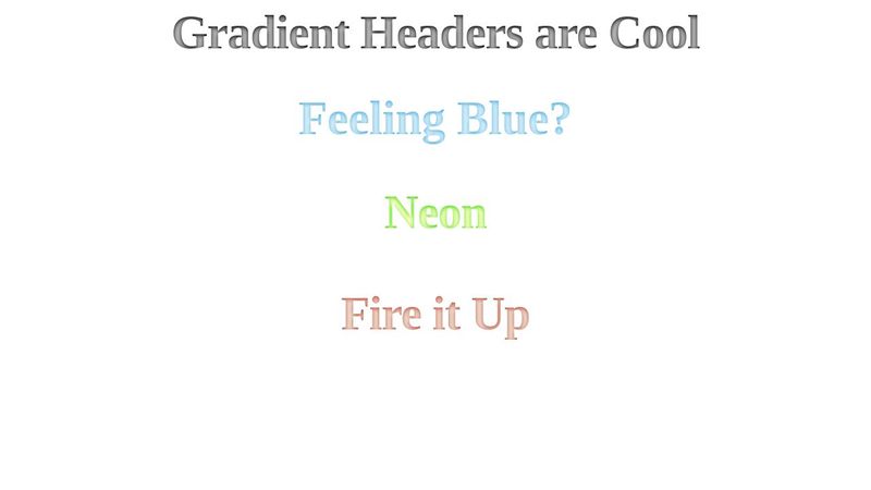css gradient header