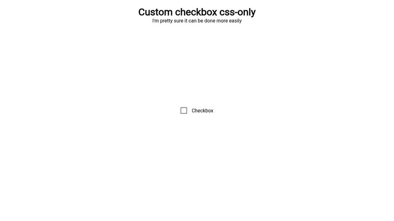 Custom checkbox css-only
